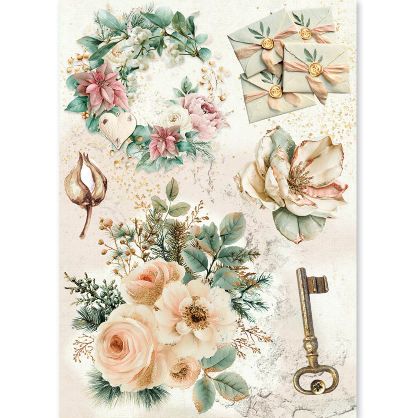 Ciao Bella Golden Winter A5 Rice Paper Mixed (8pcs)