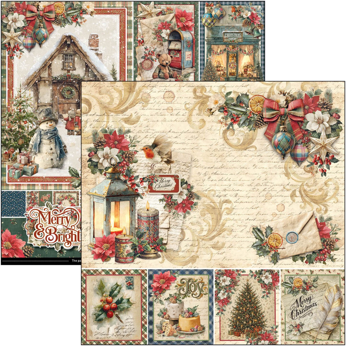Ciao Bell Merry & Bright 12x12 Inch Paper Pad (12pcs)