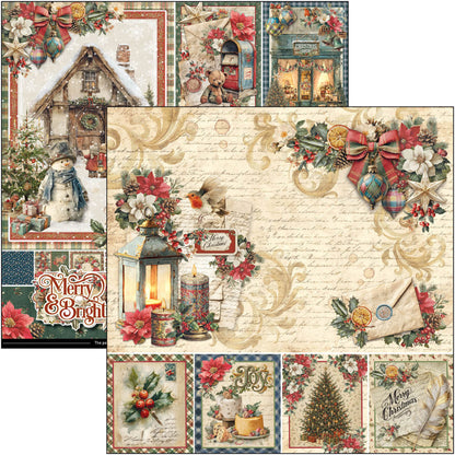 Ciao Bell Merry & Bright 12x12 Inch Paper Pad (12pcs)