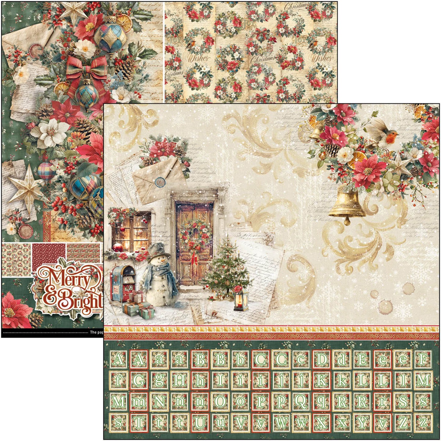 Ciao Bell Merry & Bright 12x12 Inch Patterns Pad (8pcs)