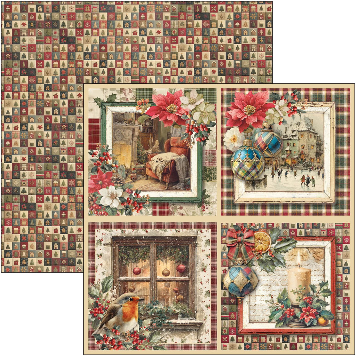 Ciao Bell Merry & Bright 12x12 Inch Patterns Pad (8pcs)