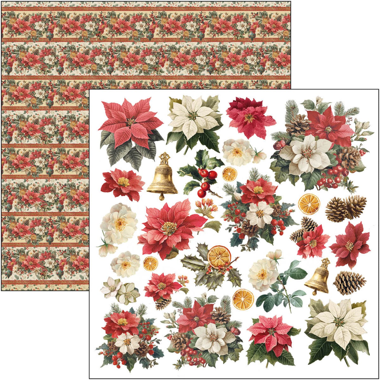 Ciao Bell Merry & Bright 12x12 Inch Patterns Pad (8pcs)
