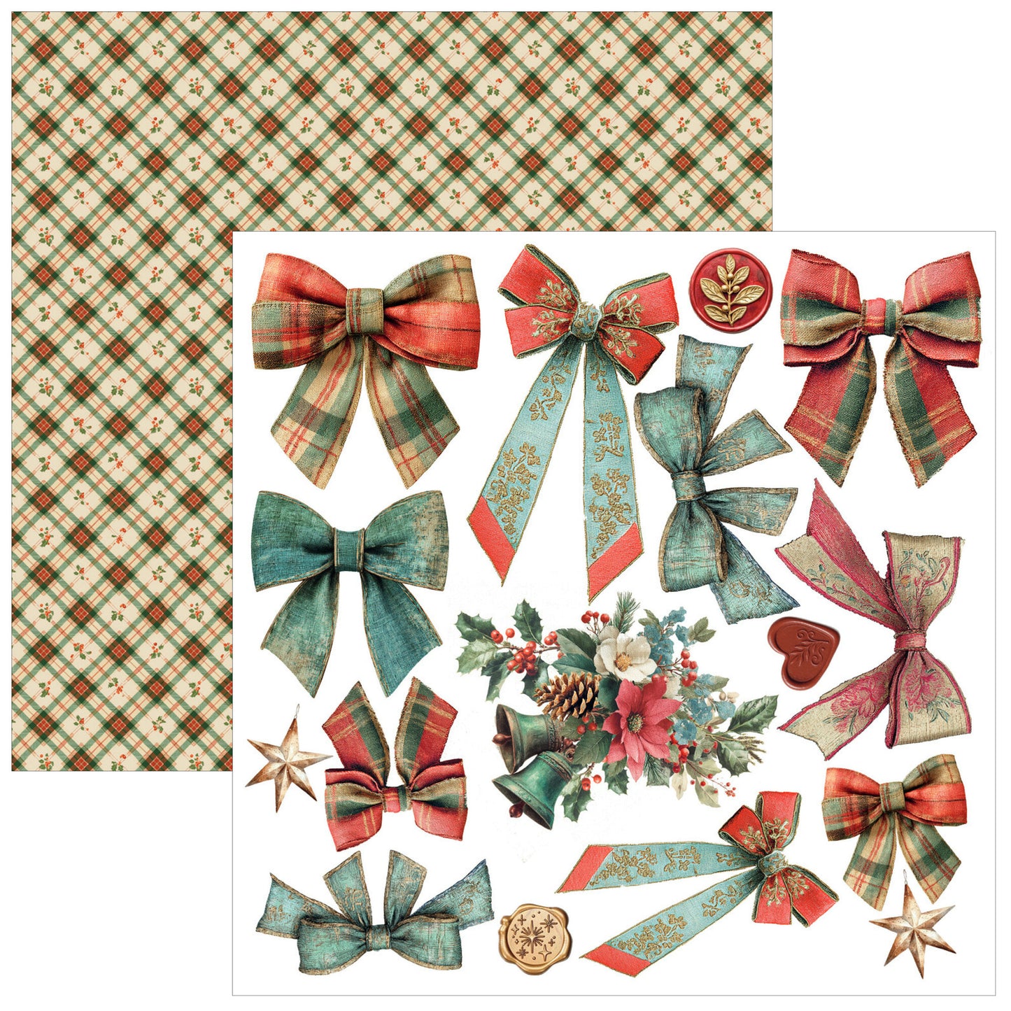 Ciao Bell Merry & Bright 6x6 Inch Fussy Cut Pad (24pcs)