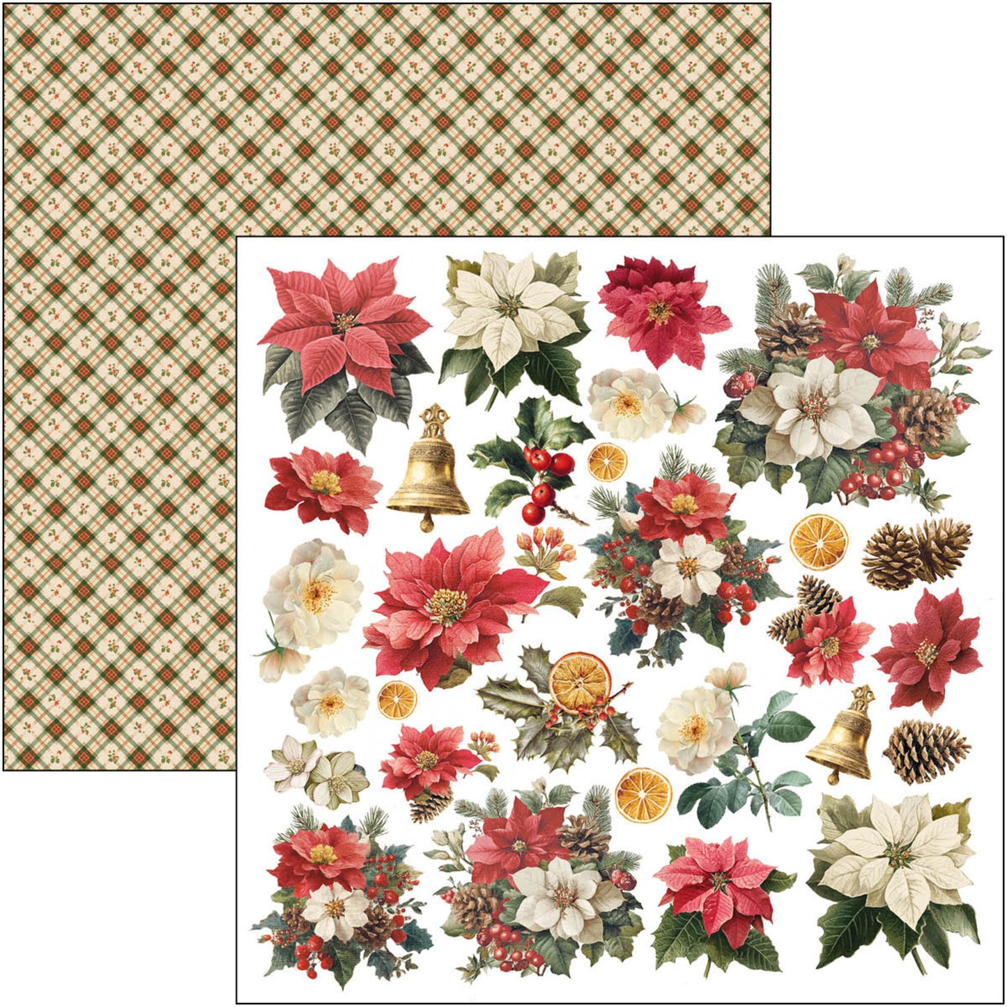 Ciao Bell Merry & Bright 8x8 Inch Paper Pad (12pcs)