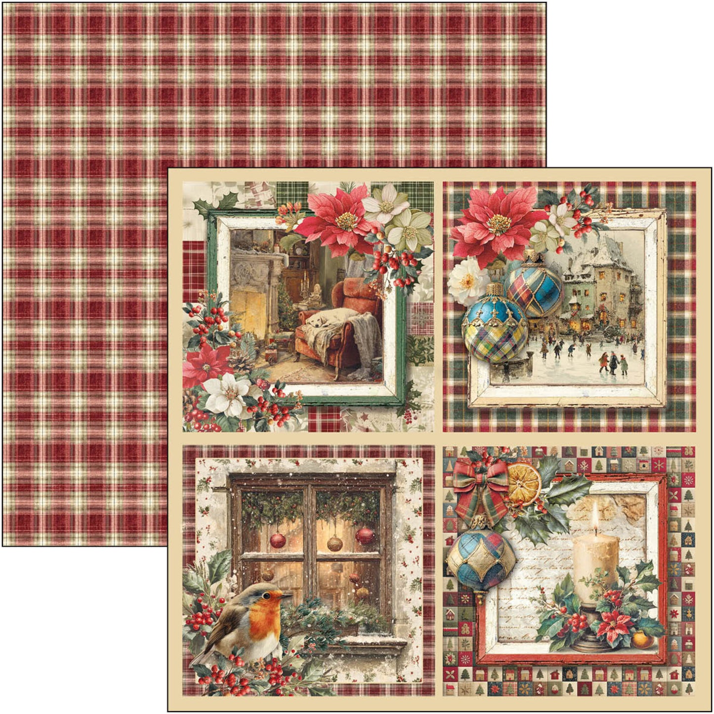 Ciao Bell Merry & Bright 8x8 Inch Paper Pad (12pcs)