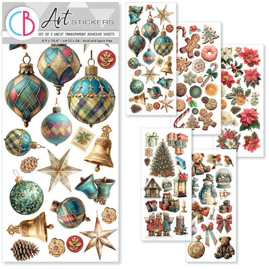 Ciao Bell Merry & Bright Transparent Adhesive Sheets (5pcs)