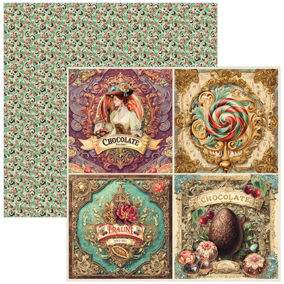 Ciao Bella The Chocolate Factory 12x12 Inch Patterns Pad (8pcs)