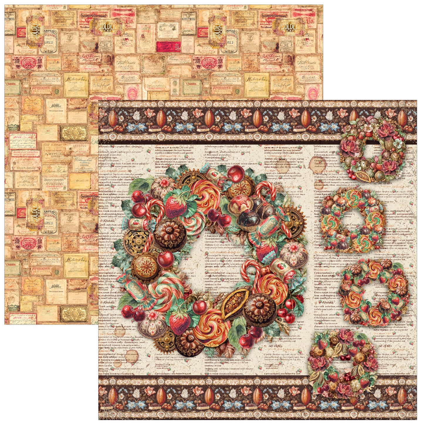 Ciao Bella The Chocolate Factory 12x12 Inch Patterns Pad (8pcs)