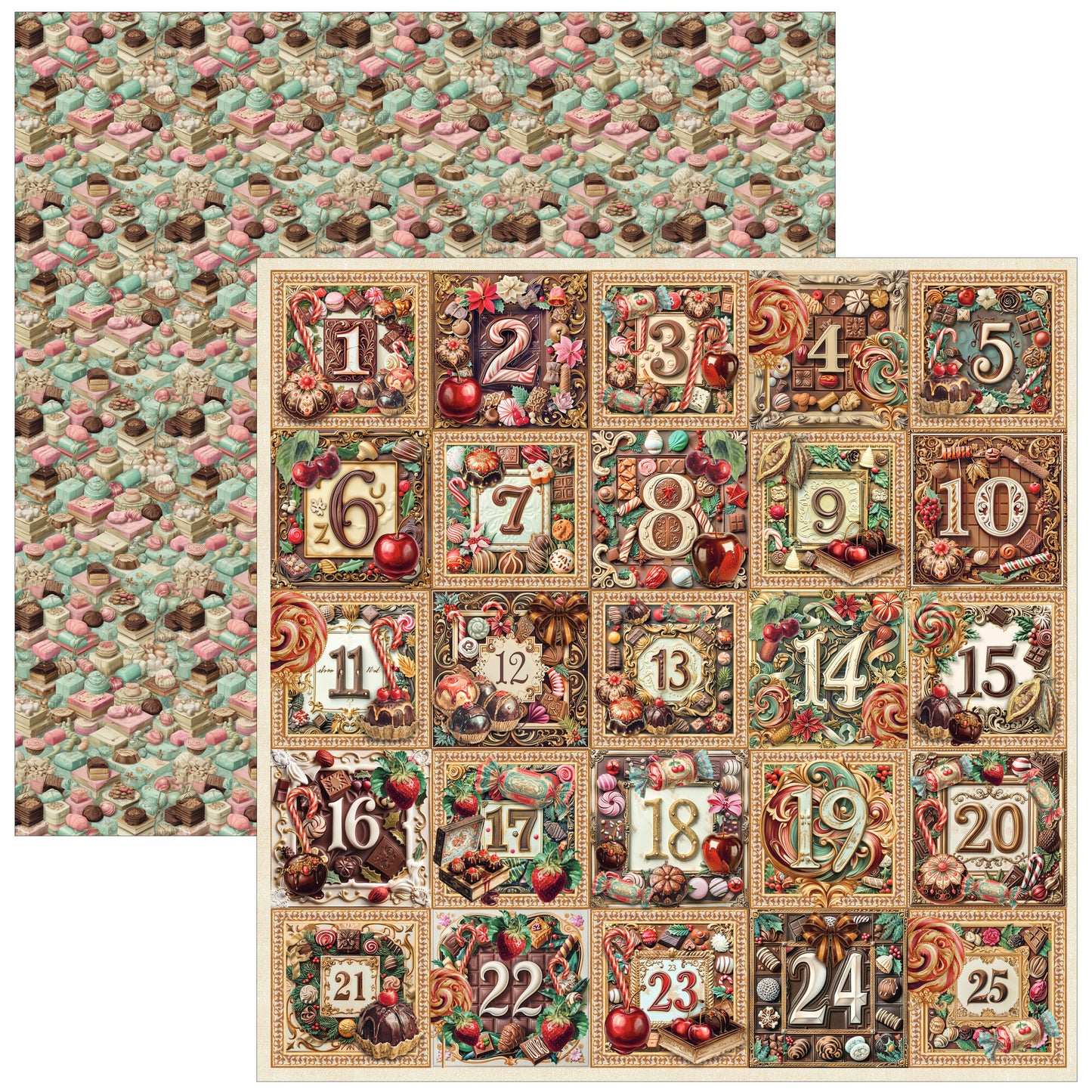 Ciao Bella The Chocolate Factory 12x12 Inch Patterns Pad (8pcs)