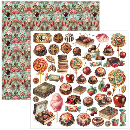 Ciao Bella The Chocolate Factory 12x12 Inch Patterns Pad (8pcs)