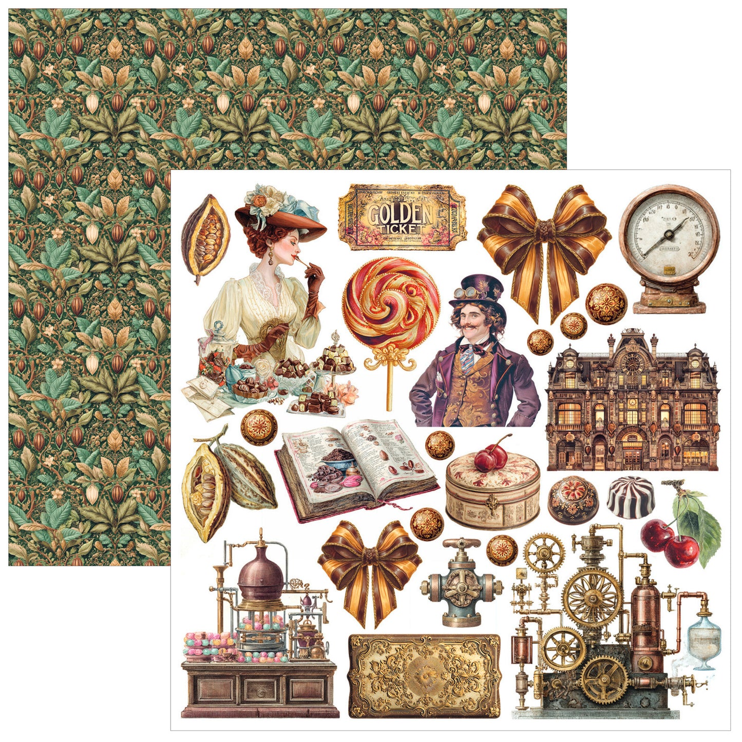Ciao Bell The Chocolate Factory 6x6 Inch Fussy Cut Pad (24pcs)