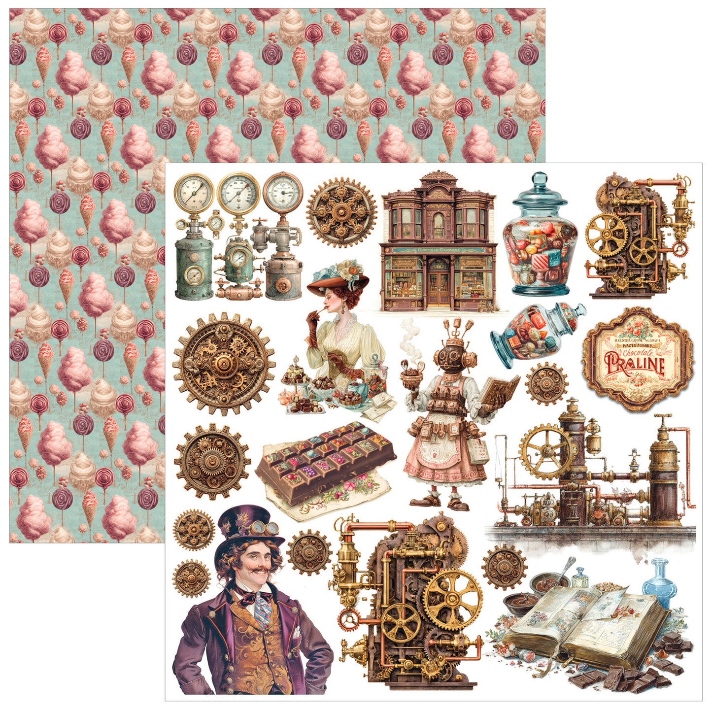 Ciao Bell The Chocolate Factory 6x6 Inch Fussy Cut Pad (24pcs)