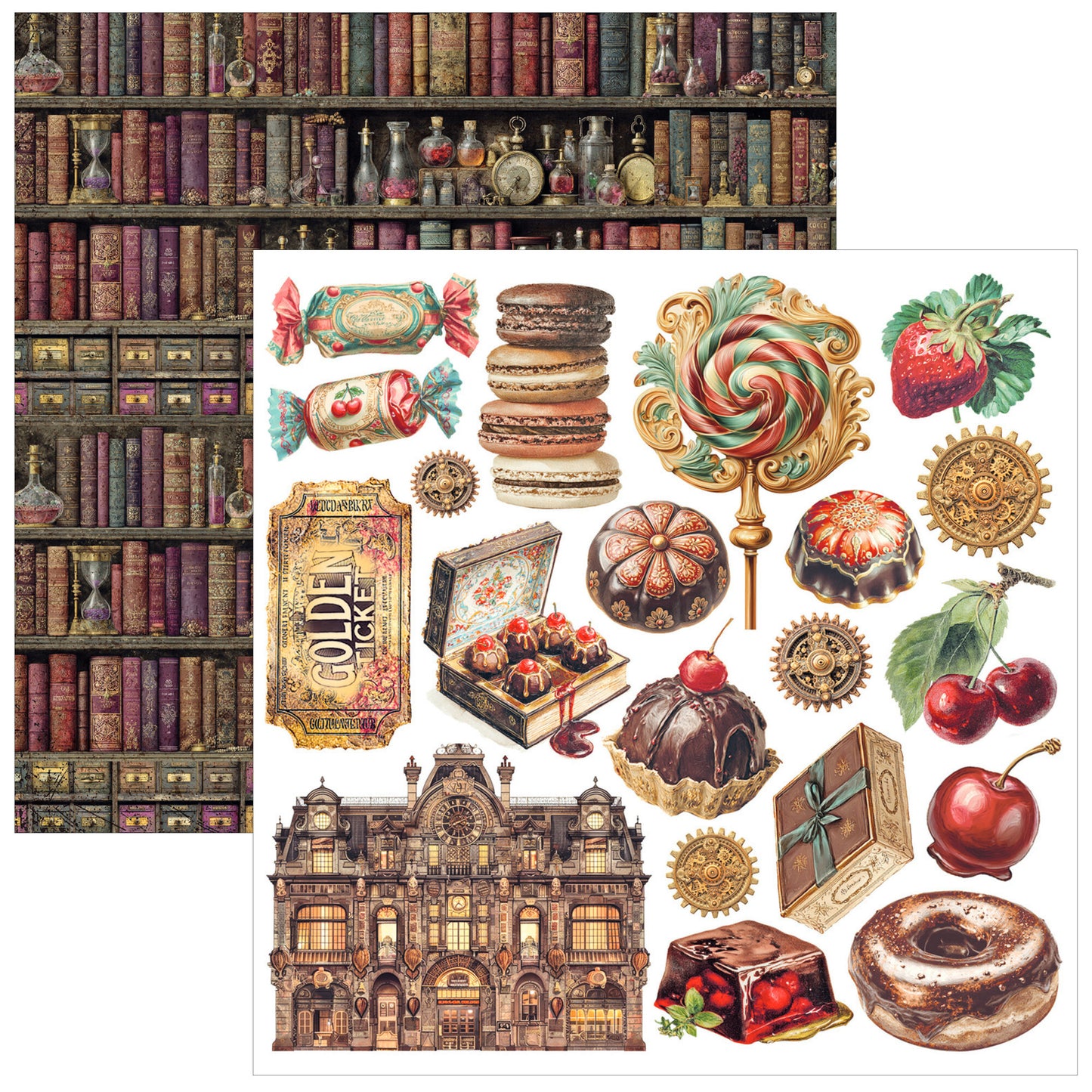Ciao Bell The Chocolate Factory 6x6 Inch Fussy Cut Pad (24pcs)