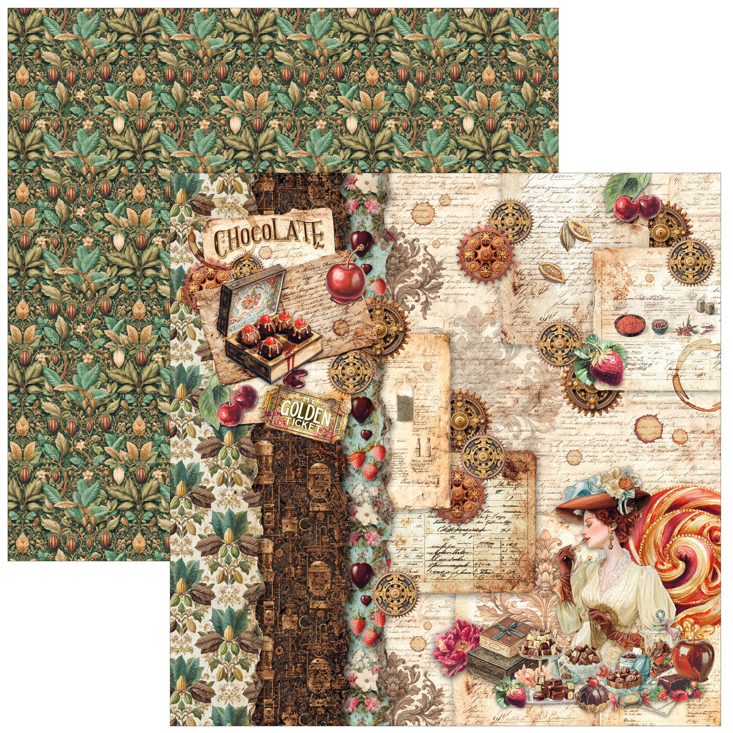 Ciao Bell The Chocolate Factory 8x8 Inch Paper Pad (12pcs)