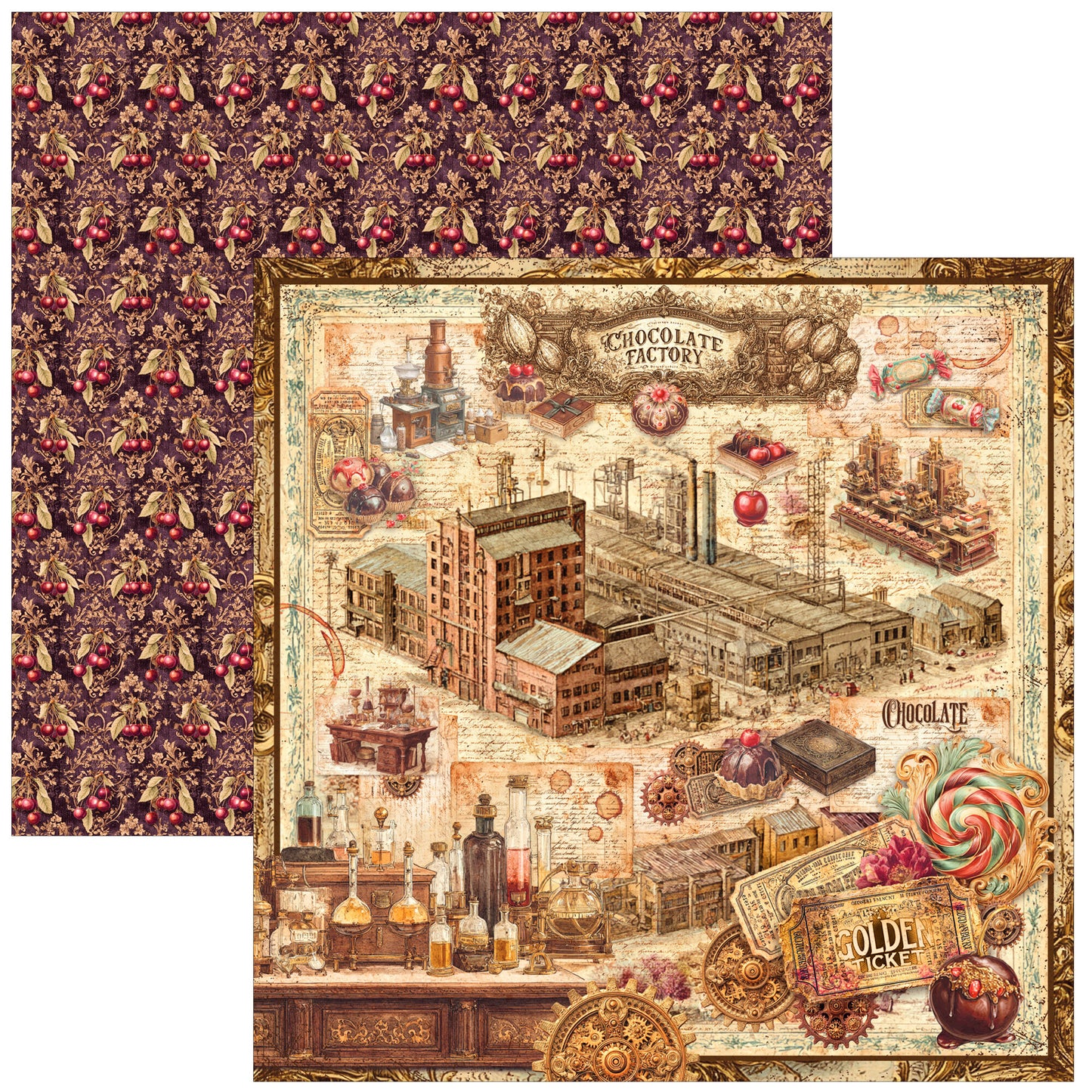Ciao Bell The Chocolate Factory 8x8 Inch Paper Pad (12pcs)