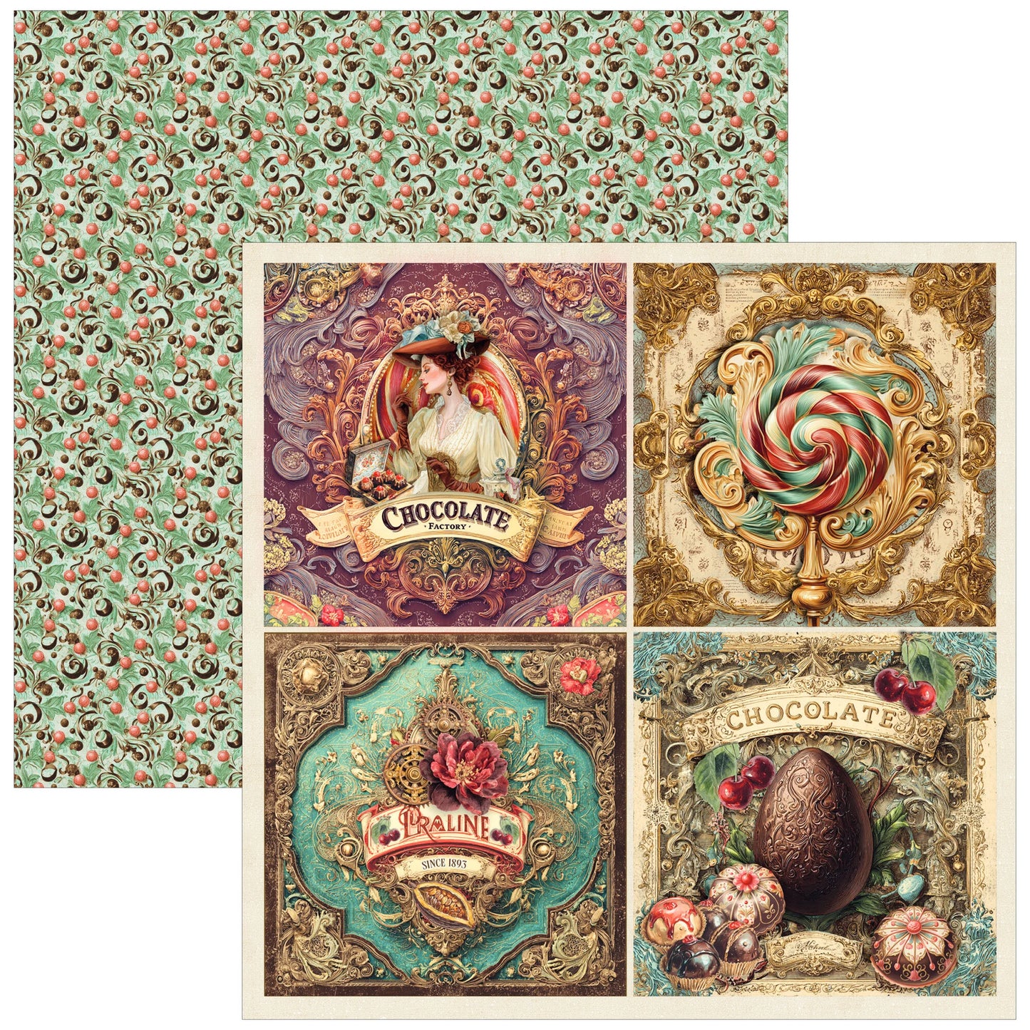 Ciao Bell The Chocolate Factory 8x8 Inch Paper Pad (12pcs)