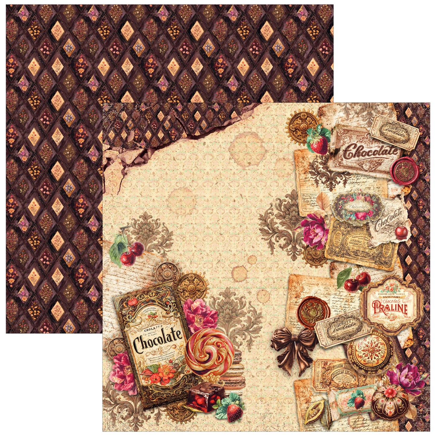 Ciao Bell The Chocolate Factory 8x8 Inch Paper Pad (12pcs)