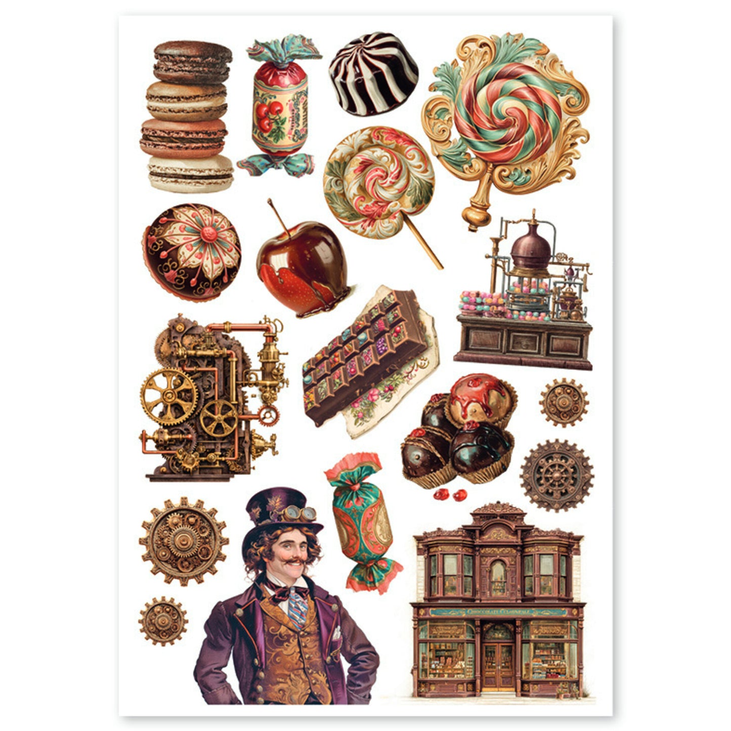 Ciao Bell The Chocolate Factory A4 Rice Paper Mixed (4pcs)