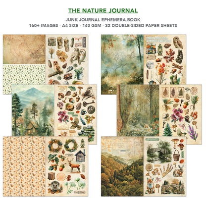 Ciao Bella The Nature Journal A4 Junk Journal Ephemera Book (32pcs)