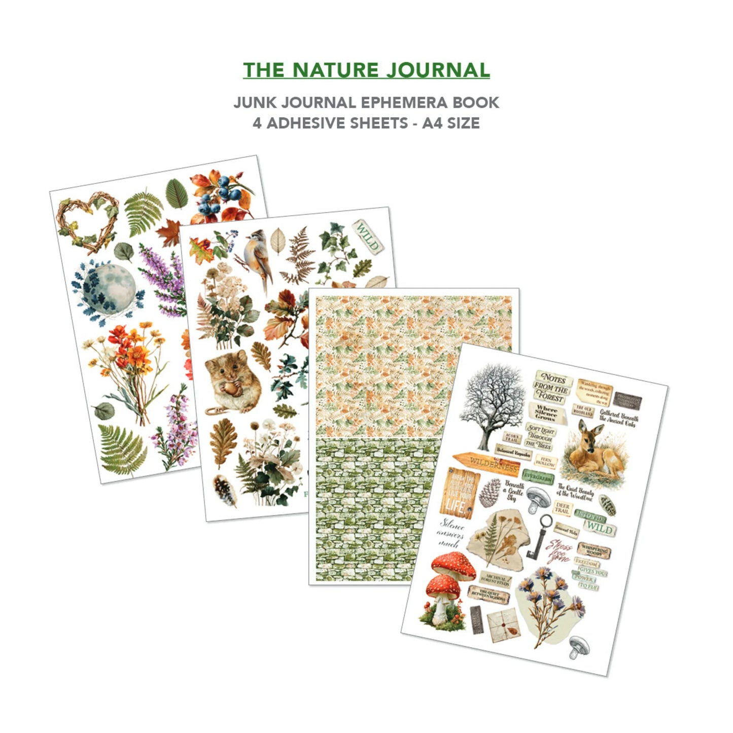 Ciao Bella The Nature Journal A4 Junk Journal Ephemera Book (32pcs)