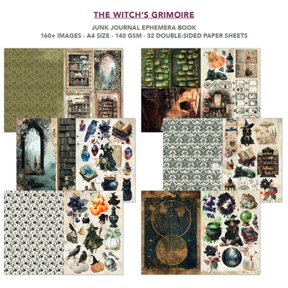 Ciao Bella The Witch's Grimoire A4 Junk Journal Ephemera Book (32pcs)