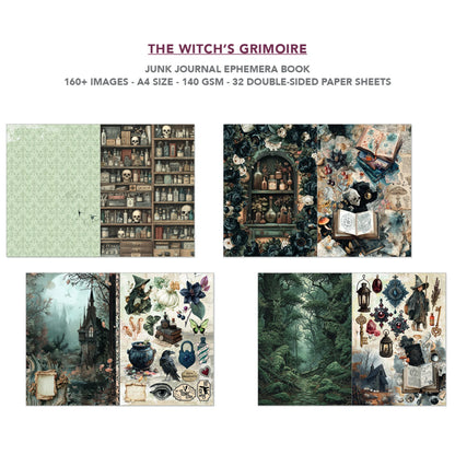 Ciao Bella The Witch's Grimoire A4 Junk Journal Ephemera Book (32pcs)