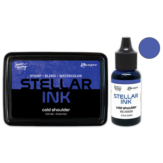 Ranger Simon Hurley create. Stellar Ink Pad & Re-Inker - Cold Shoulder