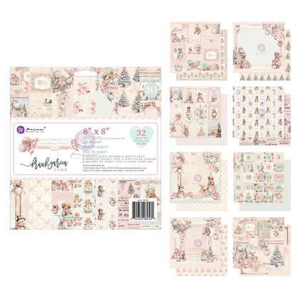 Prima Marketing Christmas Blush 8x8 Inch Paper Pad by Frank Garcia