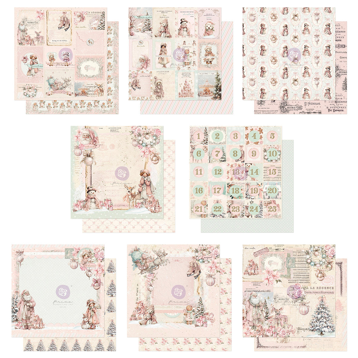 Prima Marketing Christmas Blush 6x6 Inch Paper Pad by Frank Garcia
