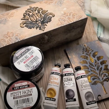 Stamperia Art Stories Wax Patina 40ml Old Steel