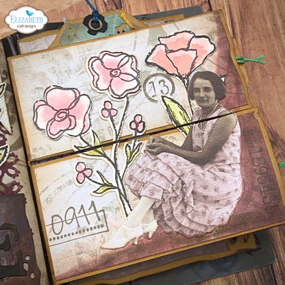 Elizabeth Craft Designs Hello You! Stamp and Die Set Flower Scribbles