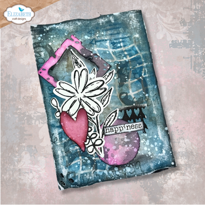 Elizabeth Craft Designs Hello You! Stamp and Die Set Flower Scribbles