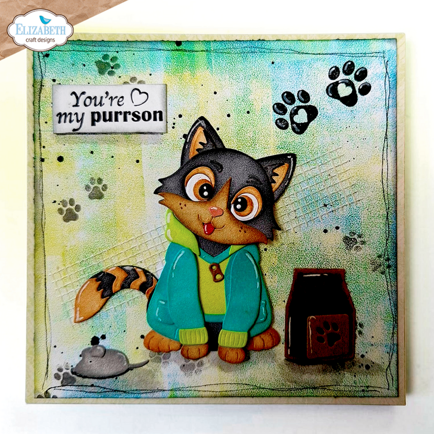 Elizabeth Craft Designs Meet the Cats Die Cat Clothing Accessories by Cute & Whimsical