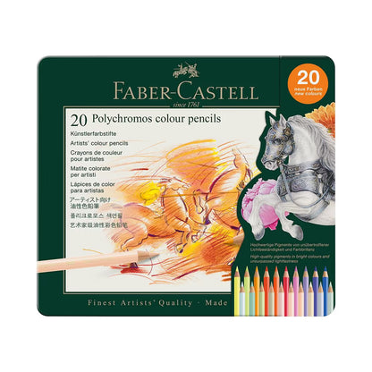 Faber Castell Coloured Pencils Polychromos Tin (20 pcs) ~ Ship from end Sept