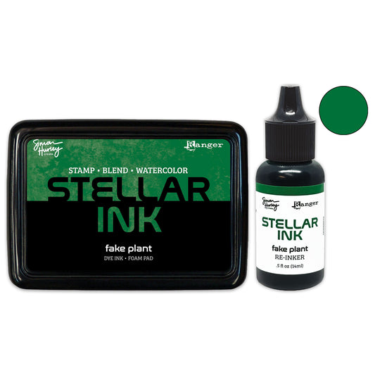 Ranger Simon Hurley create. Stellar Ink Pad & Re-Inker - Fake Plant