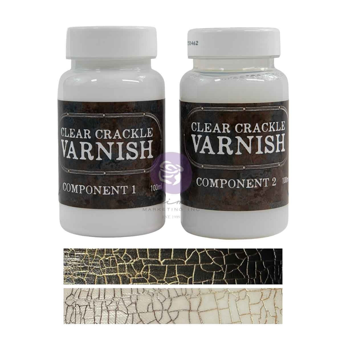 Prima Marketing Finnabair Art Extravagance Clear Crackle Varnish Set (2x100ml)