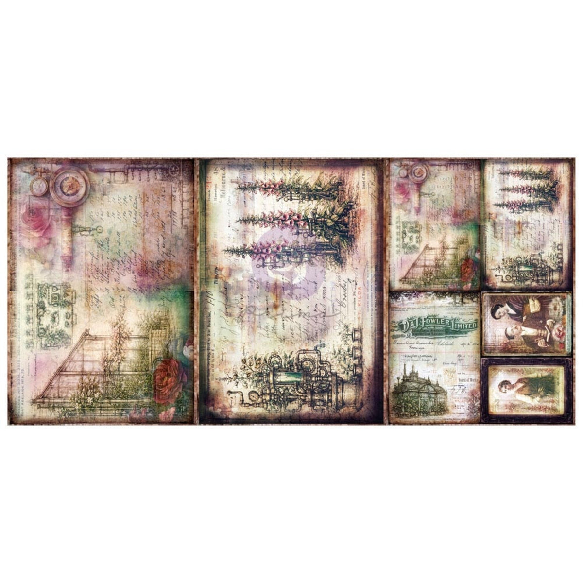 Prima Marketing Finnabair Mechanical Orchard A3 Decoupage Fiber (3pcs)