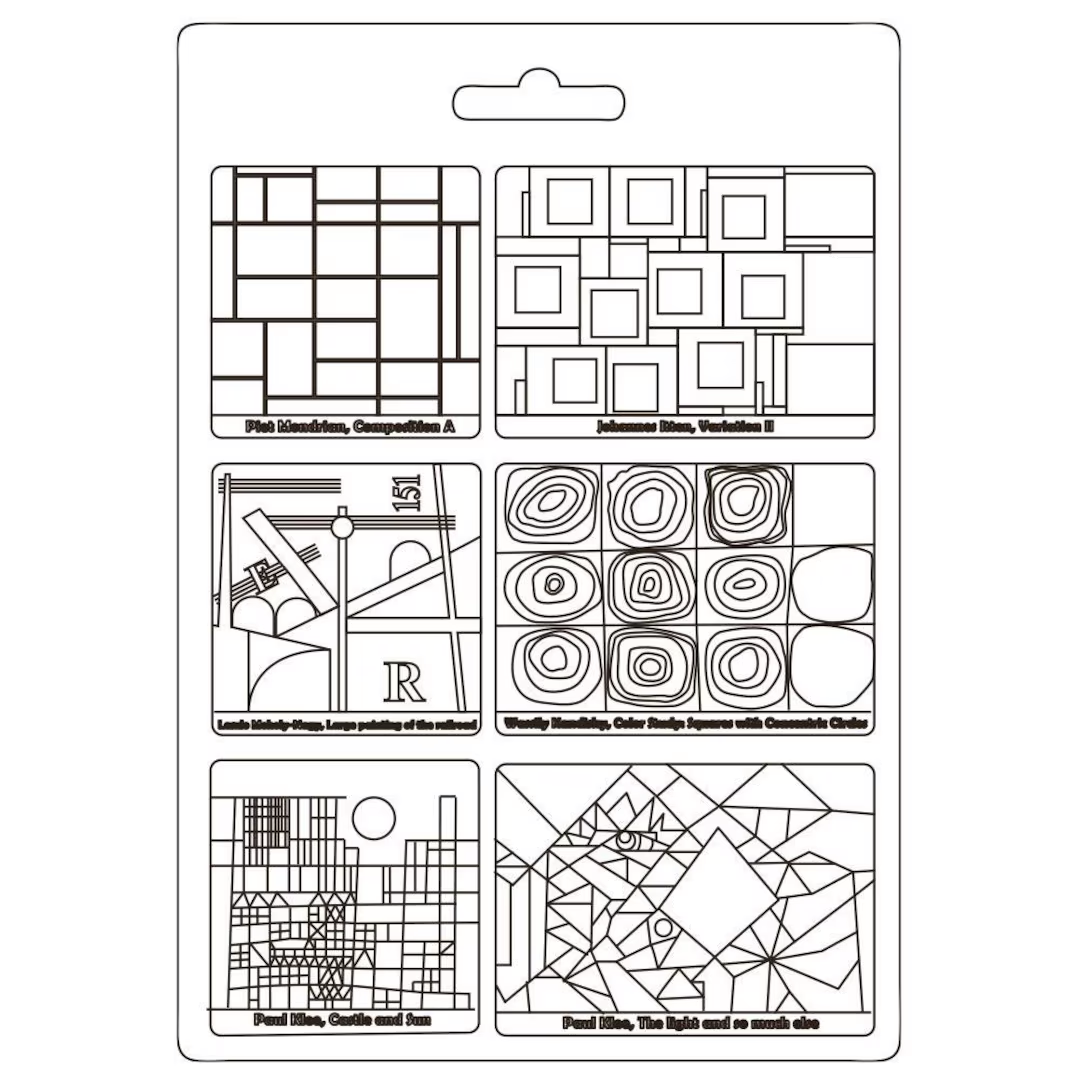 Stamperia Soft Mould A4 Bauhaus Squares