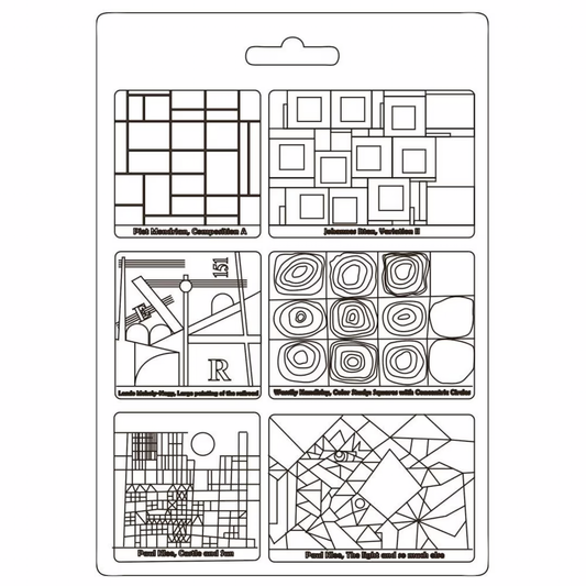 Stamperia Soft Mould A4 Bauhaus Squares
