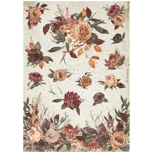 Stamperia A4 Rice Paper Our Way Flowers