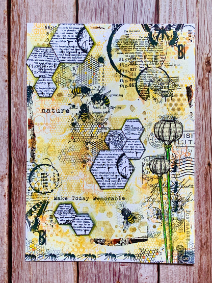 #108 - A4 Stencil - Hugely Hexagonal