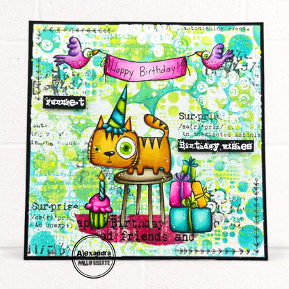 TP-966 - A7 Stamp Set - Purrfect Birthday