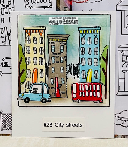 #576 - A6 Clear Stamp Set - City Living