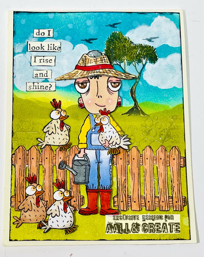 #1031 - A7 Stamp Set - Farmer Dee