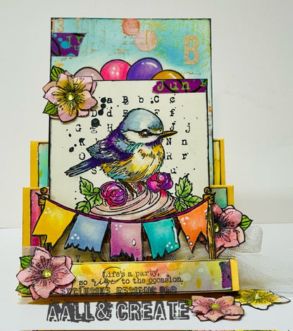 #1139 - A7 Stamp Set - Buttercream Birdy Bliss