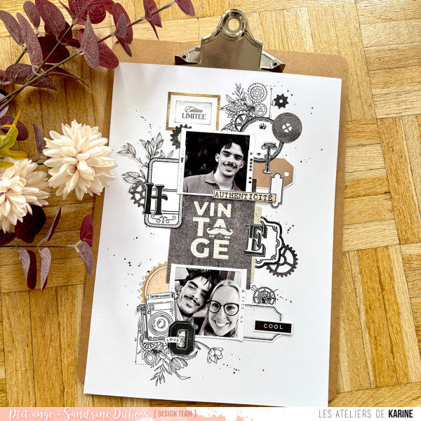 Les Ateliers De Karine Vintage Journal - Die Set - Vintage