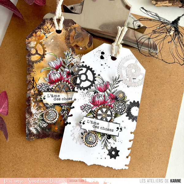 Les Ateliers De Karine Vintage Journal - Die Set - Tags Notes