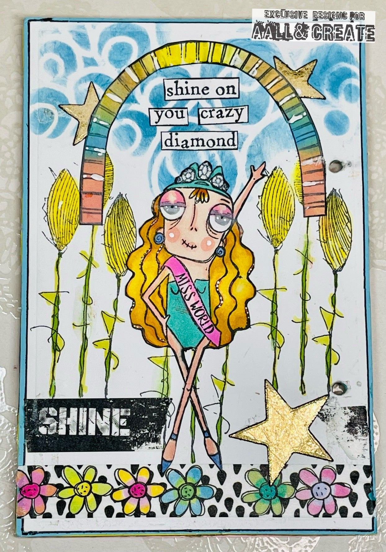 #766 - A7 Clear Stamp Set - Pageant Dee