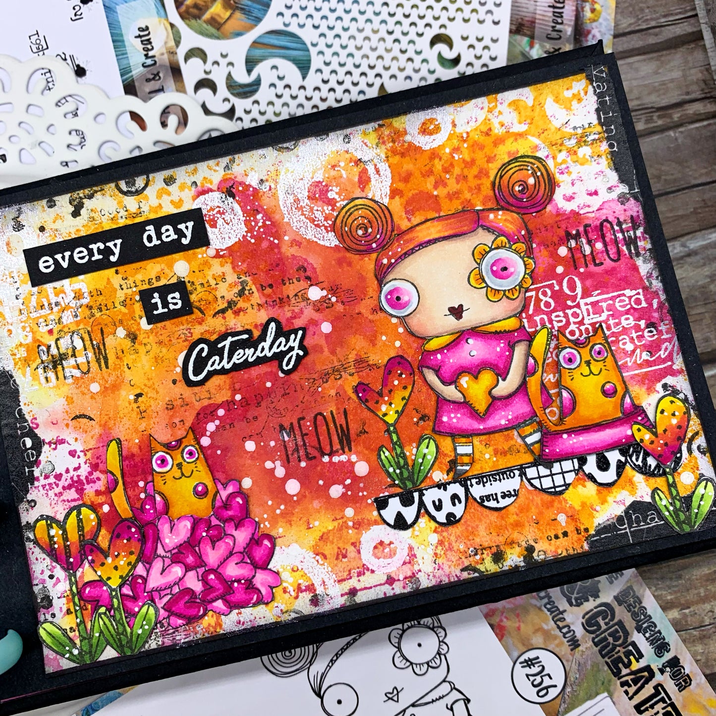 #256 - A7 Clear Stamp Set - Cat Love