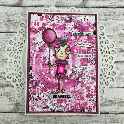 #783 - A7 Clear Stamp Set - Party Time Dee